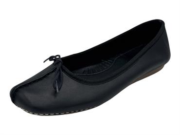 clarks freckle nero ballerina pelle donna