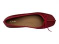 clarks freckle rosso ballerina pelle donna