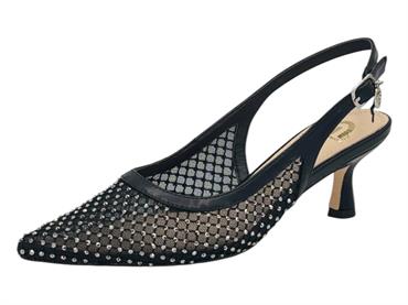 gold&gold gd196 nero slingback donna strass rete