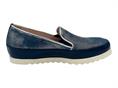 donna soft mot029 blu mocassino pelle zeppa  donna