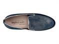 donna soft mot029 blu mocassino pelle zeppa  donna