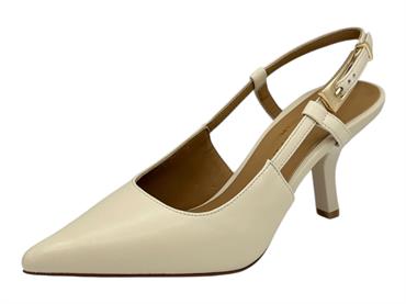 janet j641 beige slingback pelle donna tacco medio