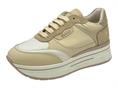 janet j591 crema sneakers pelle platform donna