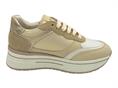 janet j591 crema sneakers pelle platform donna