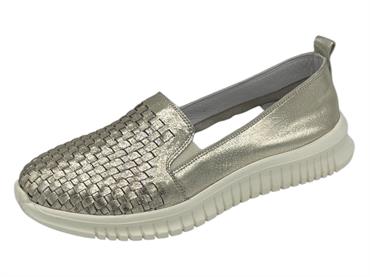 melluso 055043 platino mocassino  donna pelle