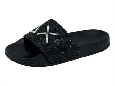 sun68 x36211 nero ciabatta  donna