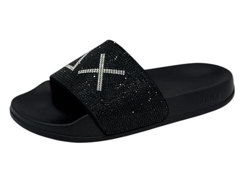 sun68 x36211 nero ciabatta  donna