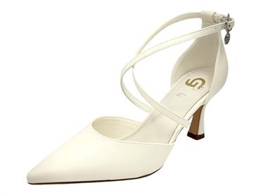 gold&gold gp782 bianco decolte ecopelle donna