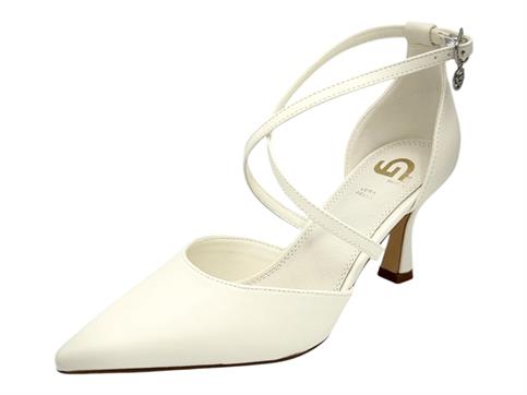 gold&gold gp782 bianco decolte ecopelle donna