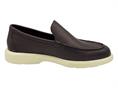 melluso u55384 marrone mocassino  uomo pelle gomma