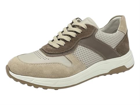 melluso u56034 beige sneakers pelle  uomo
