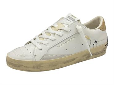 crime london 14101 bianco sneakers pelle  uomo