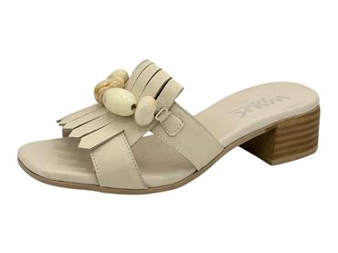 melluso k56090 crema ciabatta pelle donna tacco 5
