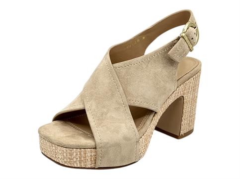 janet j653 beige sandalo donna camoscio platform