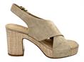 janet j653 beige sandalo donna camoscio platform