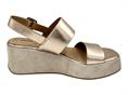janet j834 platino sandalo pelle  donna zeppa 7 cm