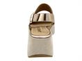 janet j834 platino sandalo pelle  donna zeppa 7 cm