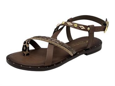 18+ 9024 testa di moro sandalo pelle  donna