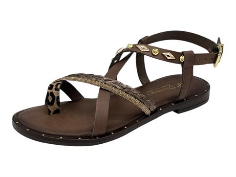 18+ 9024 testa di moro sandalo pelle  donna