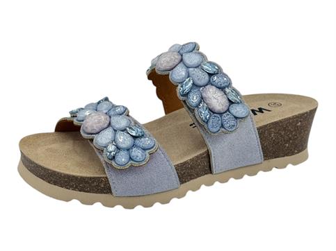 melluso 018181 lilla ciabatta pietre donna zeppa