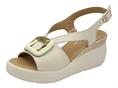 melluso 019272 bianco sandalo pelle donna zeppa 7cm