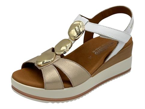 mephisto sallie bianco sandalo pelle donna zeppa