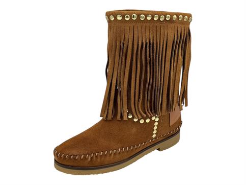 ndo 6438 cuoio stivale  indianino pelle donna