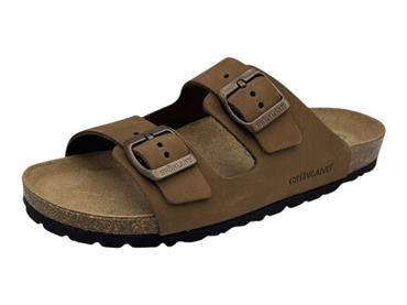 grunland cb6003 marrone ciabatta doppia fascia donna