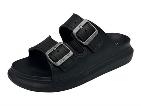 grunland ci1906 nero ciabatta gomma platform donna