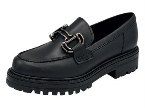 francesco brunelli 5106 nero mocassino pelle donna