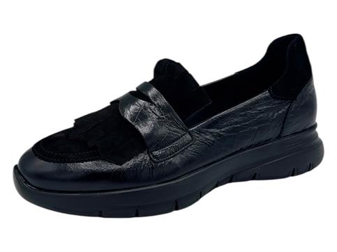 frau 43q0 nero mocassino pelle donna fondo extraligt