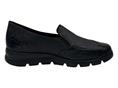 melluso 055056 nero mocassino donna pelle zeppa
