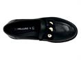 melluso 034356 nero mocassino pelle  donna caramato