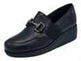 melluso k55283 nero mocassino pelle  donna zeppa