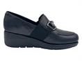 melluso k55283 nero mocassino pelle  donna zeppa