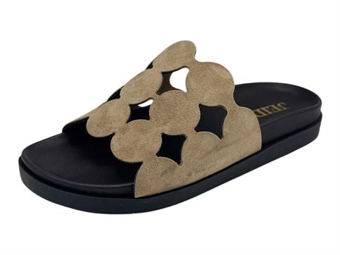 jeida j63 taupe ciabatta  donna camoscio