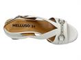 melluso n652 bianco sandalo donna pelle tacco medio