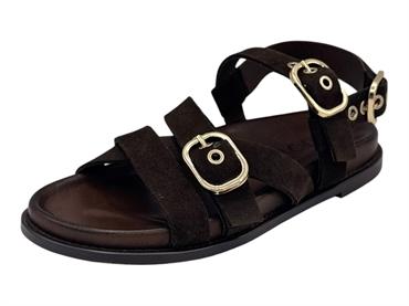 inuovo d51006 testa di moro sandalo camoscio  donna