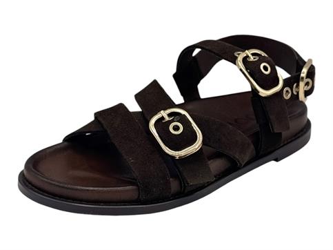 inuovo d51006 testa di moro sandalo camoscio  donna