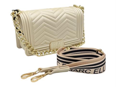 marc ellis flat s avorio borsa pvc tracolla registra