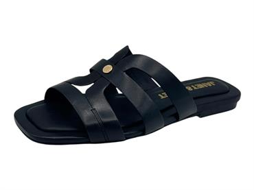 janet j682 nero ciabatta pelle  donna tacco 20