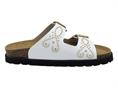 grunland cb0750 bianco ciabatta donna doppia fascia