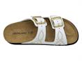 grunland cb0750 bianco ciabatta donna doppia fascia