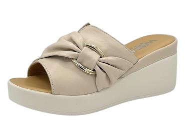 melluso 019237 latte ciabatta donna plle zeppa alta