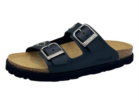 grunland cb0750 nero ciabatta donna doppia fascia