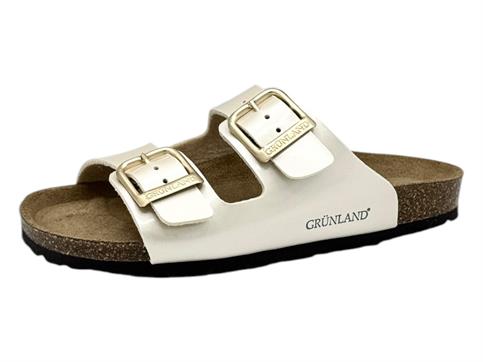 grunland cb0726 platino ciabatta donna doppia fascia