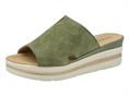 melluso 019241 verde ciabatta  donna pelle zeppa