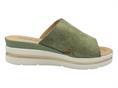 melluso 019241 verde ciabatta  donna pelle zeppa