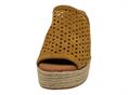 popa arenita beige ciabatta donna zeppa corda pelle