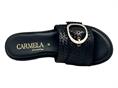 carmela 162198 nero ciabatta donna tacco basso pelle